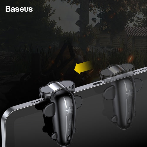 Baseus 2PC Control Gaming Trigger For PUBG Games Shooter Fire Button Shooting Game Joystick For iPad Pro Xiaomi Huawei Tablets