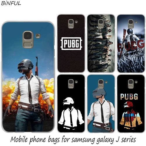 Binful game pubg Hot Fashion Hard Phone Cover Case for Samsung  Galaxy J2 J3 J5 J4 J6 J7 J8 2018 2016 J7 2017 EU J6 Prime Cover