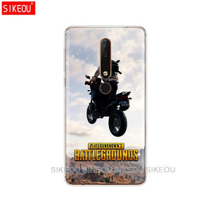 silicone cover phone case for Nokia 5 3 6 7 PLUS 8 9 /Nokia 6.1 5.1 3.1 2.1 6 2018 Playerunknown's Battlegrounds PUBG
